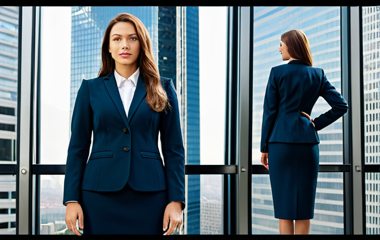 **

"A professional businesswoman in a tailored, modest power suit, standing confidently in front of a modern glass skyscraper, fully clothed, appropriate attire, safe for work, perfect anatomy, natural proportions, professional photography, high quality, corporate setting, family-friendly."

**