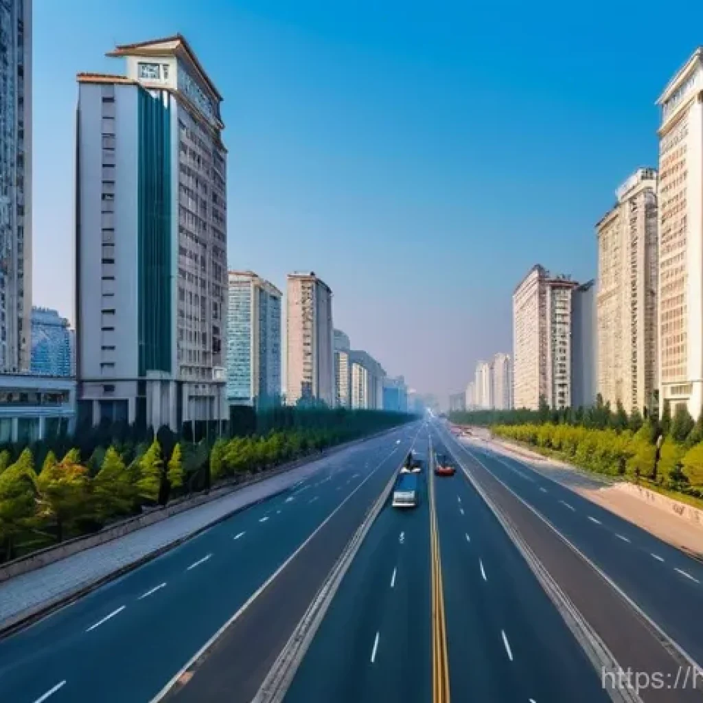 북한의 인구 분포   도시와 농촌 비교 - **Prompt 1: Pyongyang's Controlled Modernity**
    "A wide-angle, vibrant, daytime shot of central P...
