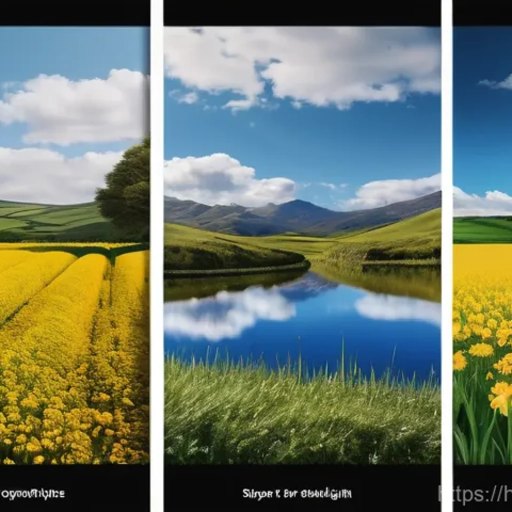 북한의 주요 강   압록강과 두만강 - Here are three detailed image prompts in English, designed for image generation, adhering to all spe...